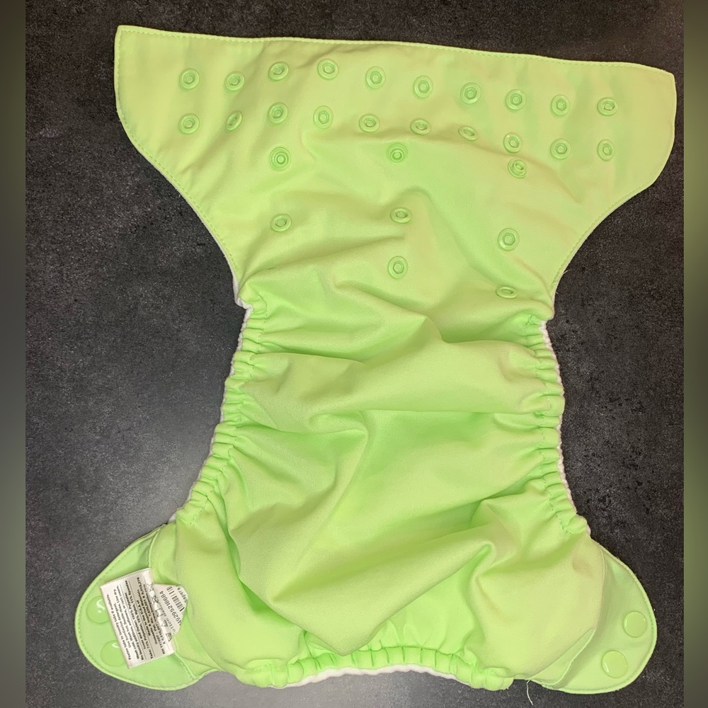 Bum Genius Cloth Diaper Green, Reusable Washable, Eco Friendly Diapers